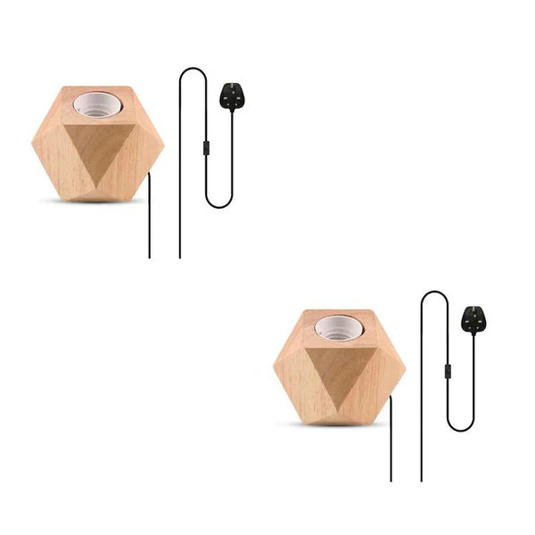 Wooden Base Lamp