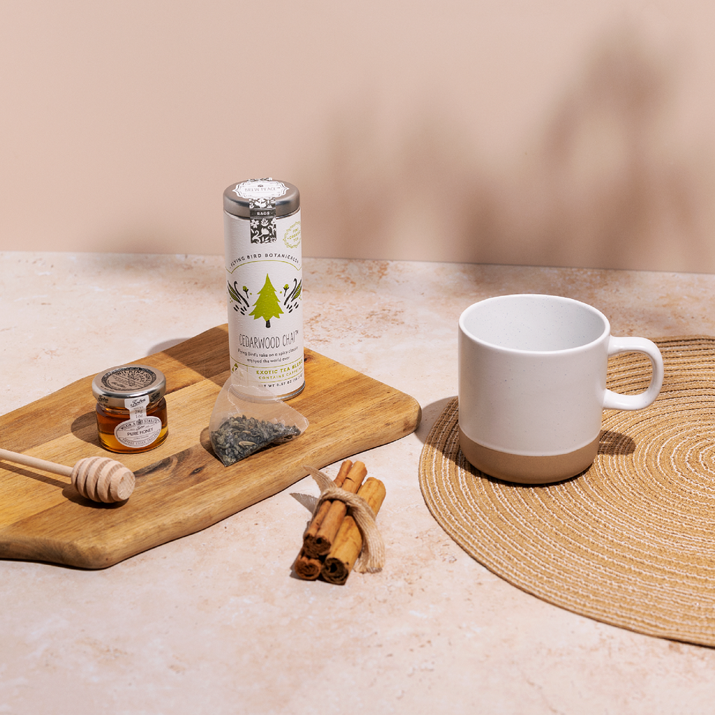 Ceramic Mug White Speckled Stoneware 4-Pack