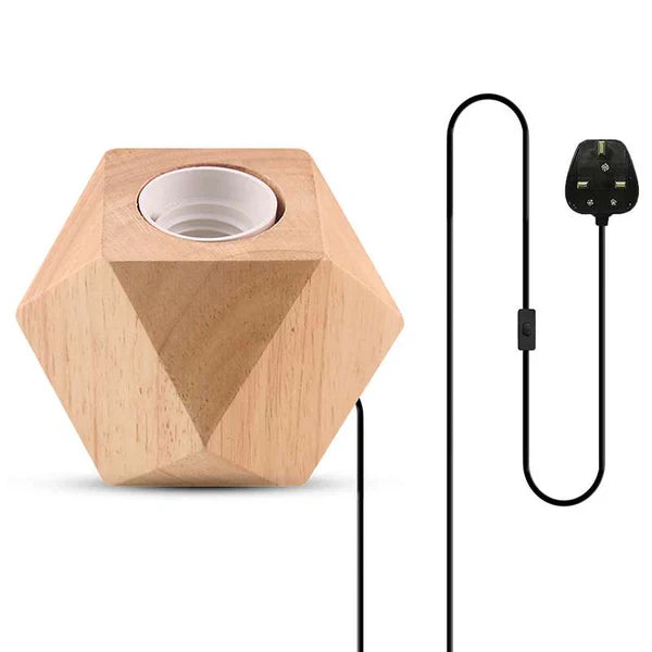 Wooden Base Lamp